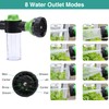 Garden Hose Nozzle, High Pressure Spray Gun Nozzle, 8 Spray