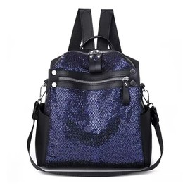 Vixelle – Girl’s/Women’s Sequin Backpack/Rucksack – Versatile Polyester Ladies Handbag – Adjustable Shoulder Straps –Stylish bag for Women & Teenagers – (Blue)