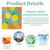 6Pcs Reusable Beeswax Wrap for Food Eco-Friendly Beeswax Food Wraps