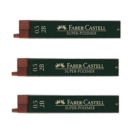 Faber-Castell 0.5 mm 2B Super-Polymer Fineline Leads (3 Packs of 12)