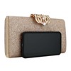 EROUGE Leather Sparkling Evening Clutch Purse Women Designer Handbag for