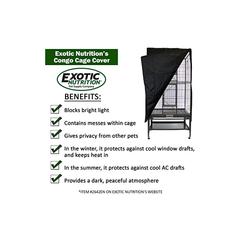 Exotic Nutrition Congo Cage Cover - Durable & Custom-Fitted