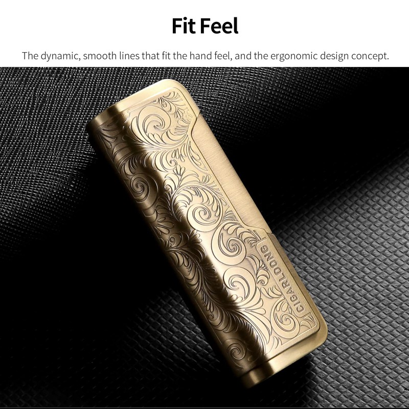 CIGARLOONG Cigar Cutter and Lighter Set Sharpening Blade V Cut