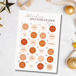 Adventskalender Achtsamkeit I Affirmationen I Rubbel Adventskalender I Adventskalender zum Freirubbeln mit Affirmationen I Achtsame Adventszeit I Affirmationskarten (Ich bin Affirmationen - bunt)