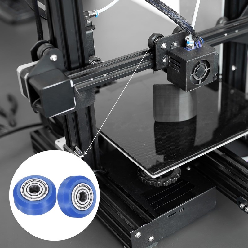 sourcing map 10pcs 3D Printer POM Rollers, Solid High-Speed Gantry
