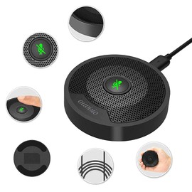 auvisio Microphone: Omnidirectional 360° Condenser Conference Microphone, USB C, PC & Mac (USB Microphone, Desk Microphone, Conference Phone)