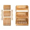 Merysen 3 Tier Wooden Fruit Basket For Kitchen, Bread Vegetable