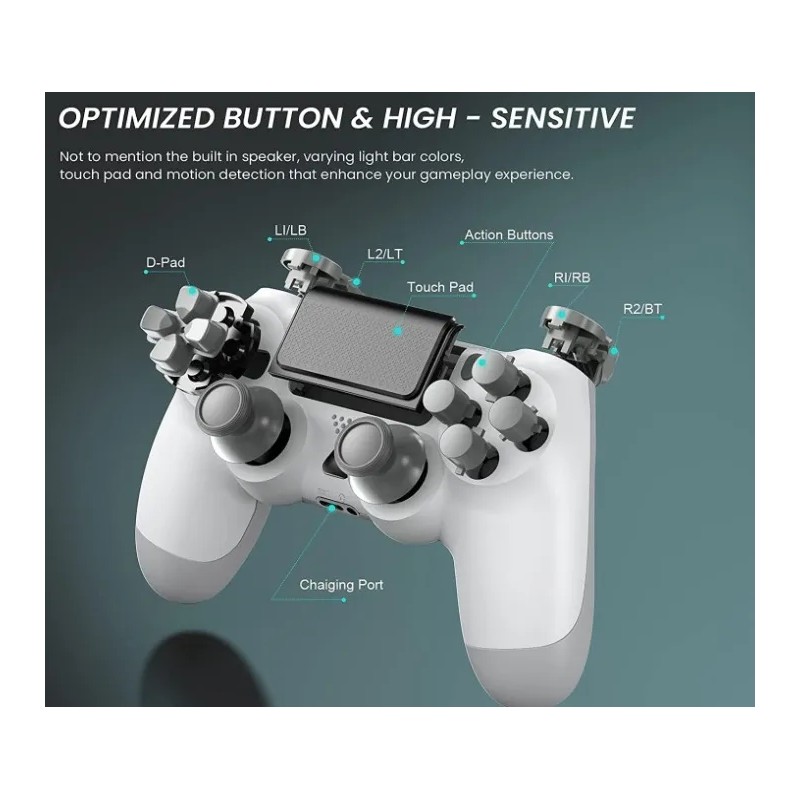 Control Inalámbrico Compatible Psp 4 Play Station 1p Blanco