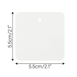 G2PLUS White Paper Gift Tags with String, 100PCS Square Hang Tags, 2.2 in Blank Present Label Tag for Gift Wrapping, Pricing, DIY Arts and Crafts, Christmas, Wedding Party Favors
