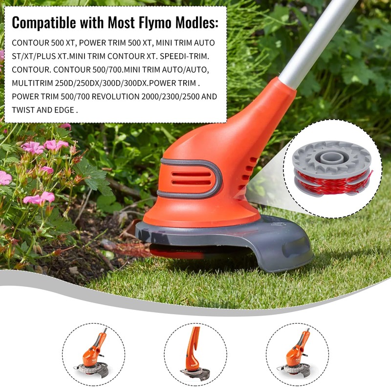 Zythrem 4Pcs Strimmer Spool Line Double Autofeed Spool Strimmer Wire