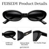 FEISEDY Small Retro Oval Cateye Sun Glasses for Women and