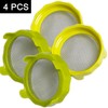 4PCS Plastic Sprout Lids with Stainless Steel Screen for Wide