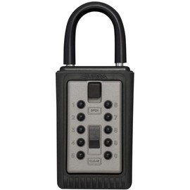 Kidde AccessPoint 001166 KeySafe 3-Key Portable Push Button Key Safe Box, Titanium Gray