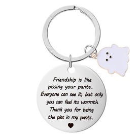 Funny Friendship Gifts for Women Men Friends Keychain Christmas Gifts for Best Friend Male Men Funny Cheer Up Gifts for Women Bestie Birthday Gifts Keychain Long Distance Friendship Gifts