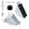 Aluminum Anti-Skid Shoe Kit for Extension Ladders,Rubber Padded Feet,Extension Ladder
