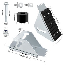 Aluminum Anti-Skid Shoe Kit for Extension Ladders,Rubber Padded Feet,Extension Ladder Parts,Compatible with D1200, D1300, D1700, D1800 Models,2 Pack Ladders Feet Replacement Parts