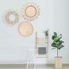 LOCS MICRAI Boho Wall Basket Decor Set of 3 -