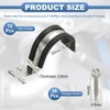 PATIKIL 12Pcs Pipe Clamps, 1-1-4 Inch 304 Stainless Steel Rubber