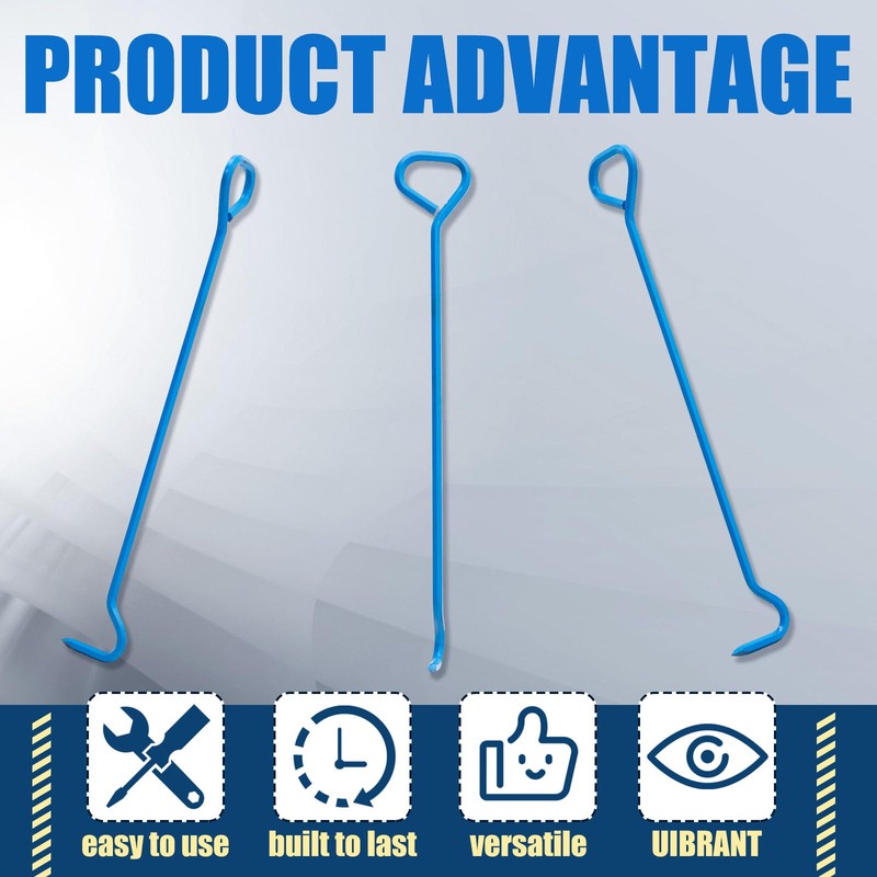 Therwen 1 Pcs Manhole Cover Hook 36" Made with 5/8"