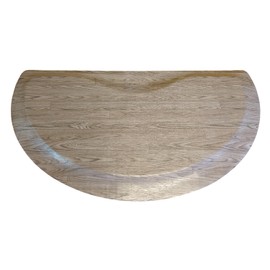 Softwoods, Semi-Circle 3' x 5' x 1/2" Thick, Driftwood, Salon and Barber Mat, Anti Fatigue Salon Chair Mat