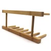 INNERNEED Bamboo Wooden Dish Rack, Vertical Plate & Lid Organizer