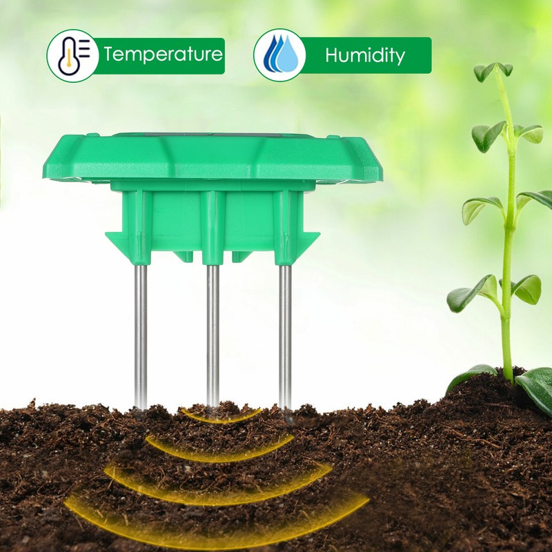 BT App Control Soil Temperature Moisture Sensor Meter Irrigation Soil