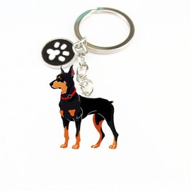 bbeart® Dog Keyring Key Chain Made of Small Dog Metal with Key Ring Key Tags Car Keyring Pocket Charm Dobermann -B