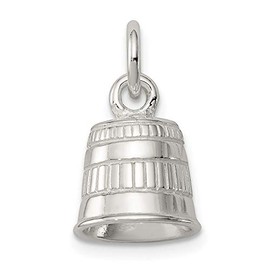 Saris and Things 925 Sterling Silver Thimble Charm Pendant