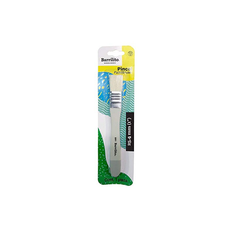 BARRILITO Pincel Ancho, Cerdas de Pelo de Cerdo, 1". BR1