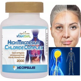 HIGH Cloruro de magnesium Magnesium Chloride High absorption 140 caps & OXIDE