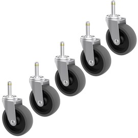 RILIDRI Replcament Casters for Brute Trash Bin Dolly Set of 5, 3-Inch Trash Can Dolly Replacement Wheels - 375LBs per Set