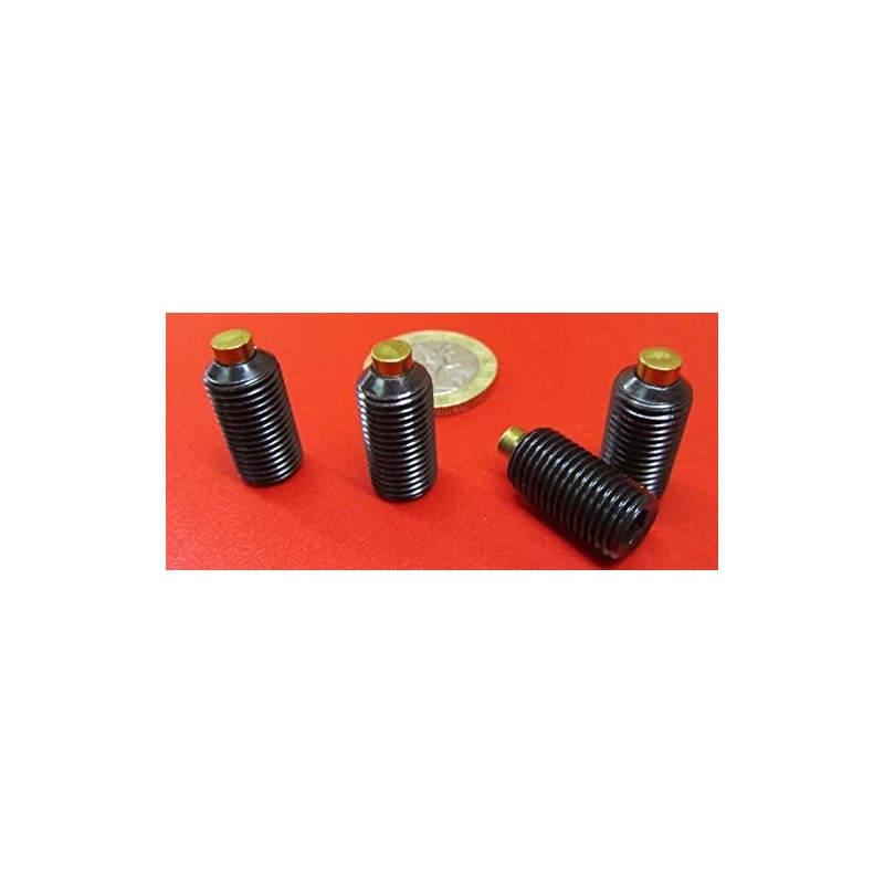 Black Oxide Steel Brass Tip Set Screw 3/8"-24 x .750"