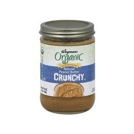 Wegmans Natural Peanut Butter, Organic, Crunchy, 16 Oz (Pack of 2)