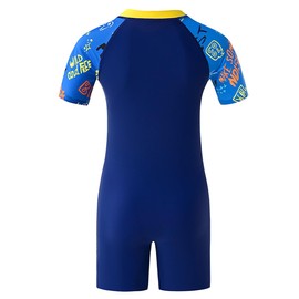 karrack Girls and Boys One Piece Rash Guard Swimsuit Kid Water Sport Short Swimsuit UPF 50+ Sun Protection Bathing Suits (Size 4-6Years)