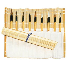 Bamboo Brush Mat 33 x 33 cm Natural