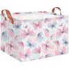 CLOCOR Rectangular Butterfly Print Gift Basket Empty,Waterproof Storage Basket with