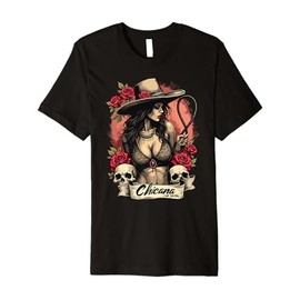 Chicana Con Sazón Vaquero Rodeo Art Premium T-Shirt