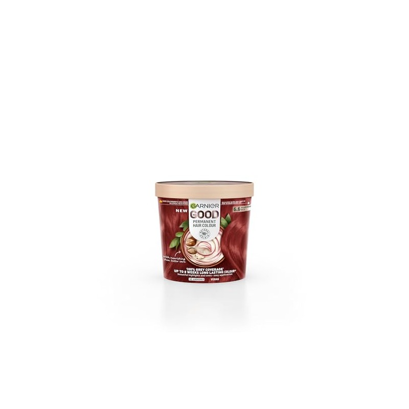 Garnier GOOD Permanent Vibrant Hair Colour Dye Kit, 6.6 Pomegranate