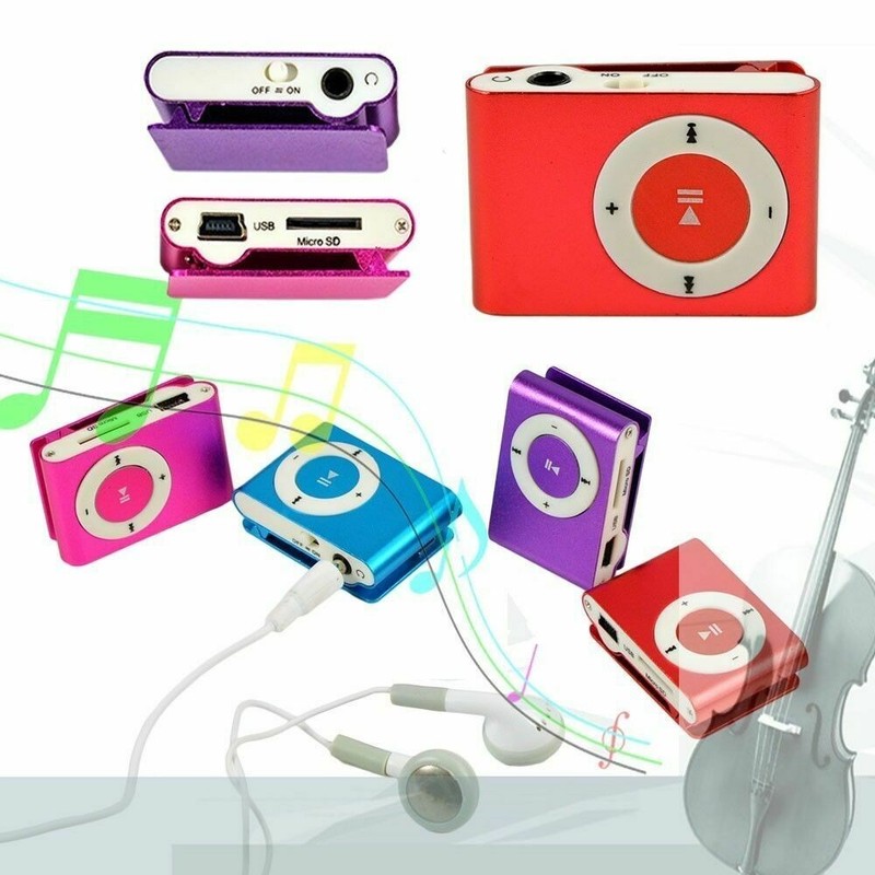 Mini Clip-on MP3 Player with Micro TF/SD Slot Portable WITH