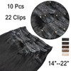 35 cm-55cm Clip-In Hair Extensions, 100 % Remy Real Human