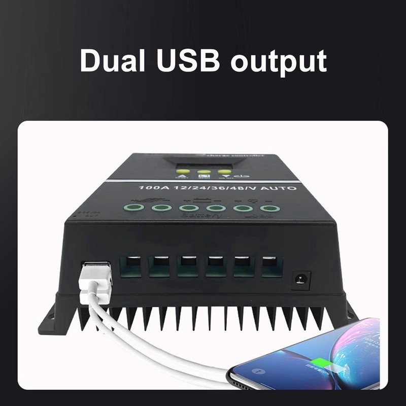 MPPT Solar Charge Controller 100A 12V 24V 36V 48V Automatic