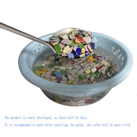 1 Pound Ceramics Mosaic Tiles Bulk Mixed Shape Mosaic Ceramics Pieces Random Color Pattern Mixing for DIY Craft Plates Flowerpots Vases Cups Mosaic Making Supplies