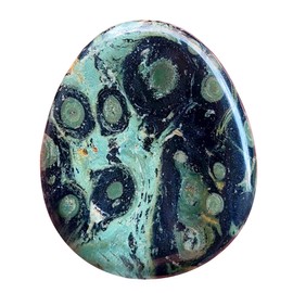 Fekuar Natural Kambaba Jasper Crystal Thumb Worry Stone, Hand Carved Healing Crystal Teardrop Pocket Stones for Anxiety Stress Relief Meditation