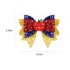 2pc 3.5in Glitter Back to School Hair Bow Clips,Sparkly Red