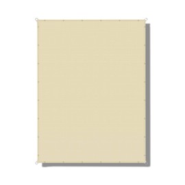 Windscreen4less 8'x16' Waterproof Sun Shade Sail Canopy Rectangle Sail Awning Tarp UV Shelter for Outdoor Patio Backyard - Custom Beige Color