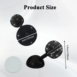 PACLVIO Car Push to Start Button Rocker, Engine Start Stop Button Cover, Decorative One-Button Start Rhinestone Ball-bar Rocker Joystick, Car Accessories Start Button Lever for Most Vehicles (Black)