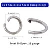 SUNNYCLUE 1 Box 5000Pcs Jumping Rings Bulk Open Jump Rings