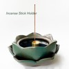 Ceramic Lotus Burner for Burning Coil/Cone/Stick Incense, Sage, Palo Santo
