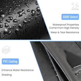 Joymo 600D Miter Saw Cover for 10-12 Inch Compound Miter Saw, Heavy Duty Waterproof Dustproof Protective Cover (28"L x 24"W x 28"H)