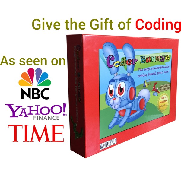 Coder Bunnyz - The Most Comprehensive STEM Coding Board Game Ever! Learn All The Concepts You Ever Need in Computer Programming in a Fun Adventure. Featured at TIME, NBC, Sony, Google, Maker Faires!
